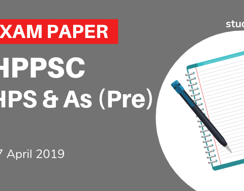 HPPSC Himachal Pradesh HPS & AS (Pre) Exam 7 April 2019 (Answer Key)