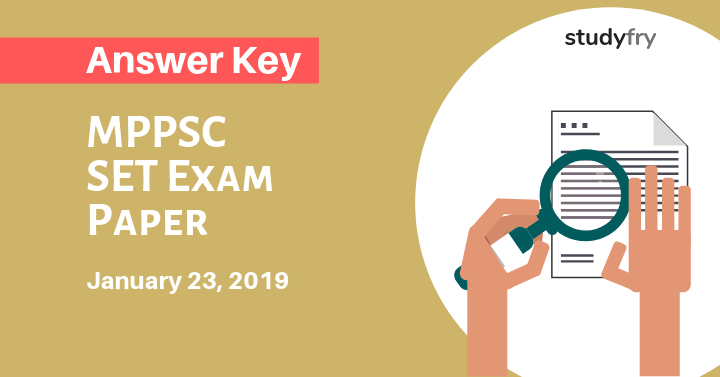 MPPSC SET Exam Paper 23 January 2019 Answer Key