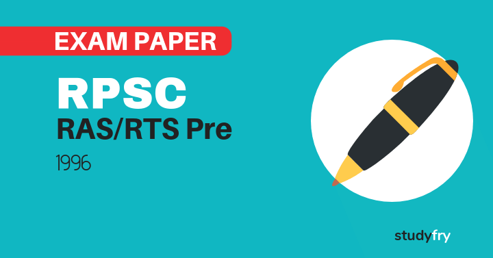 RPSC RASRTS preliminary exam paper-1- 1996