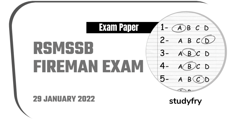 RSMSSB Fireman Exam Answer Key 29 January 2022