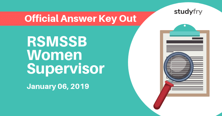 RSMSSB Women Supervisor Official Answer Key Out