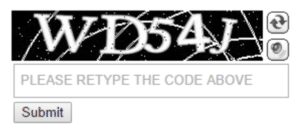 Text Recognition based CAPTCHA Code 
