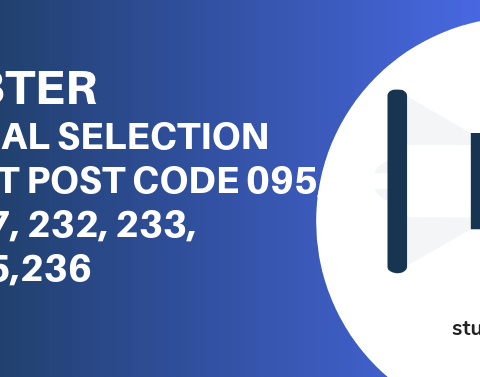 UBTER Post Code 95, 97, 232, 233, 235,236 - Final Selection List