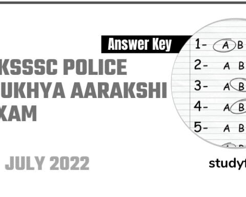 UKSSSC Police Mukhya Aarakshi Exam 31 July 2022 (Answer Key)