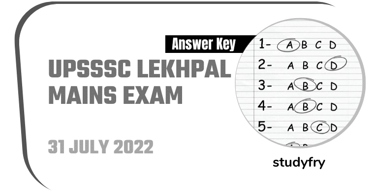 UPSSSC Lekhpal Mains Exam 31 July 2022 (Answer Key)