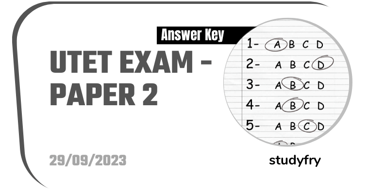 UTET Exam Paper 29 September 2023 - Paper 2 (Answer Key)